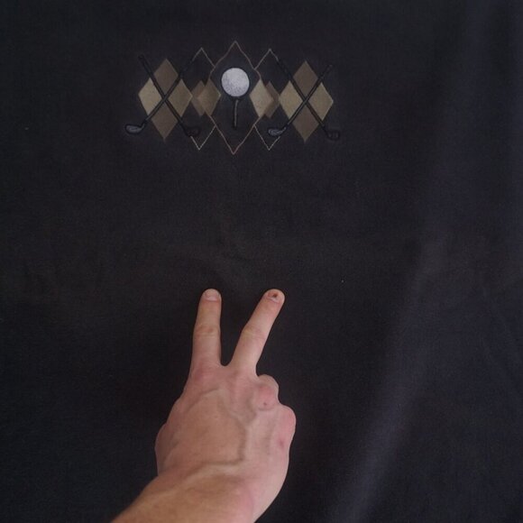 Vintage '90S Croft & Barrow Brown Embroidered Golf Crewneck Sweater XL - Picture 10 of 10